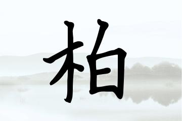 起名中的“柏”字笔画数