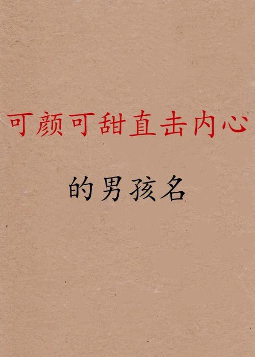 男孩取名字好不好