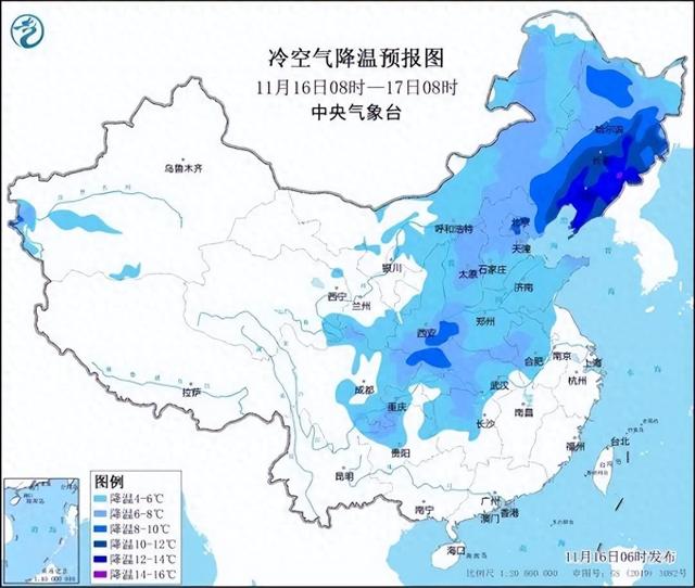 冷冷冷！大风＋降温都来了！全国冰冻线进程图出炉，这些地方雨雪天气持续在线，全国冰冻线进程图出炉，雨雪天气持续在线