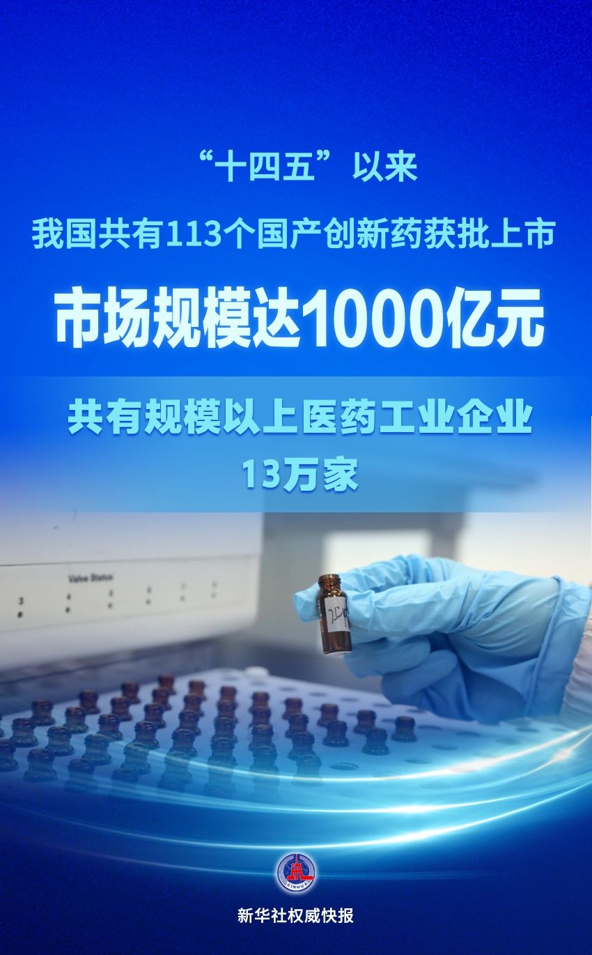 “十四五”以来获批国产创新药市场规模达1000亿元，十四五国产创新药市场规模破千亿