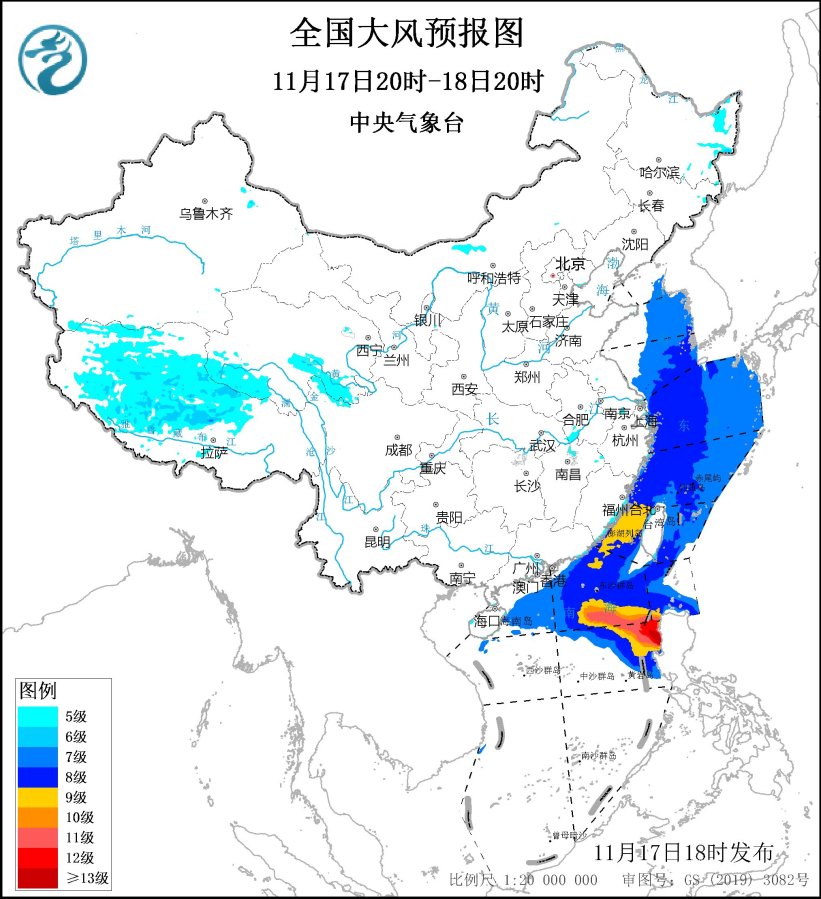 大风、台风预警持续发布！这些地方气温将大面积创下半年来新低，大风、台风预警持续发布，气温将大面积创下半年来新低